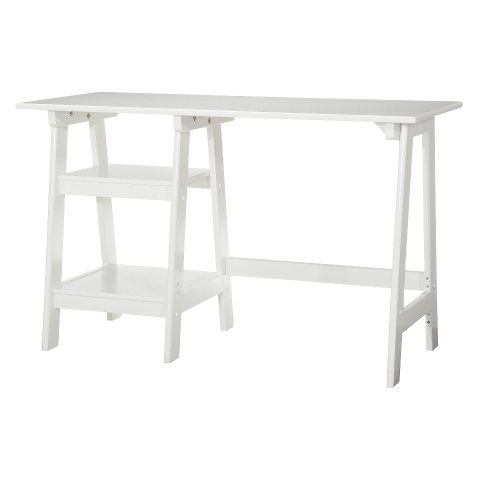 Writing Desk Braxton Trestle Desk   White