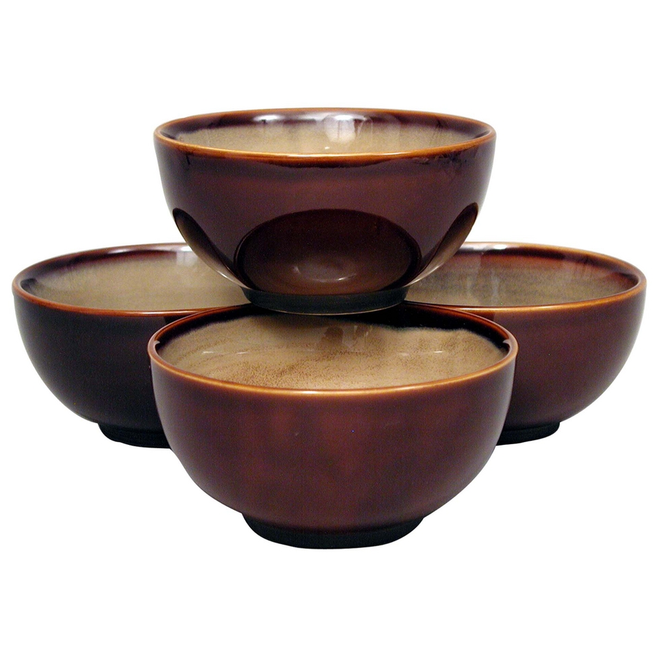 Nova Set of 4 Bowls   Brown