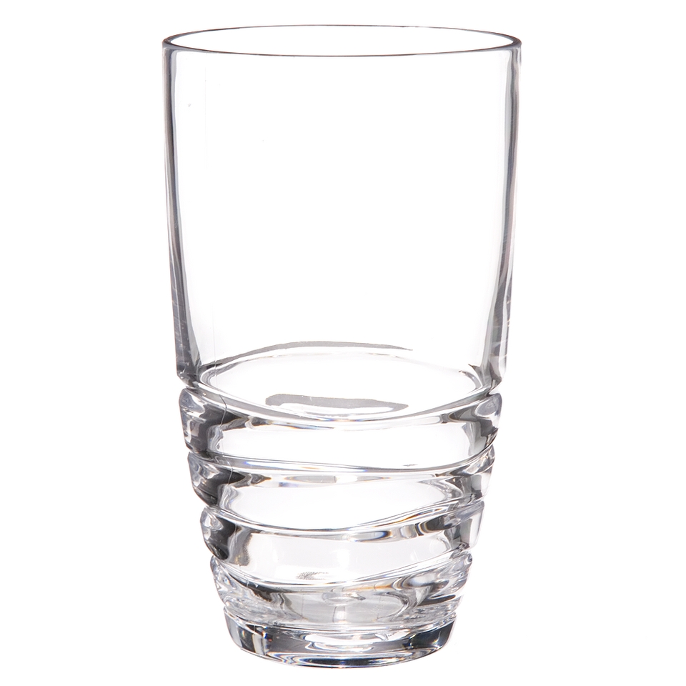 Acrylic Swivel Highball Glasses Set of 4   Clear