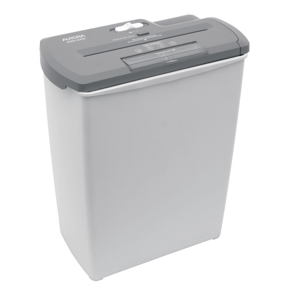 Aurora 8 Sheet Strip Cut Paper Shredder   AS810SD