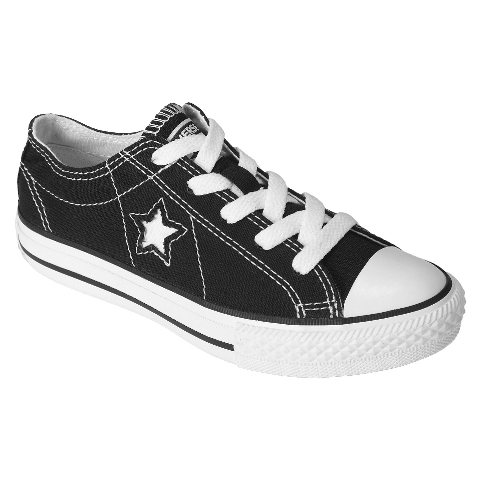 Kids Converse One Star Canvas Oxford Shoe   Black 4.5