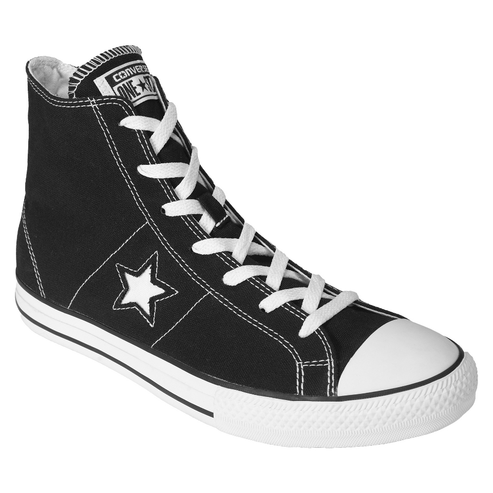 Mens Converse One Star Hi Top Lace up shoe   Black 10.5