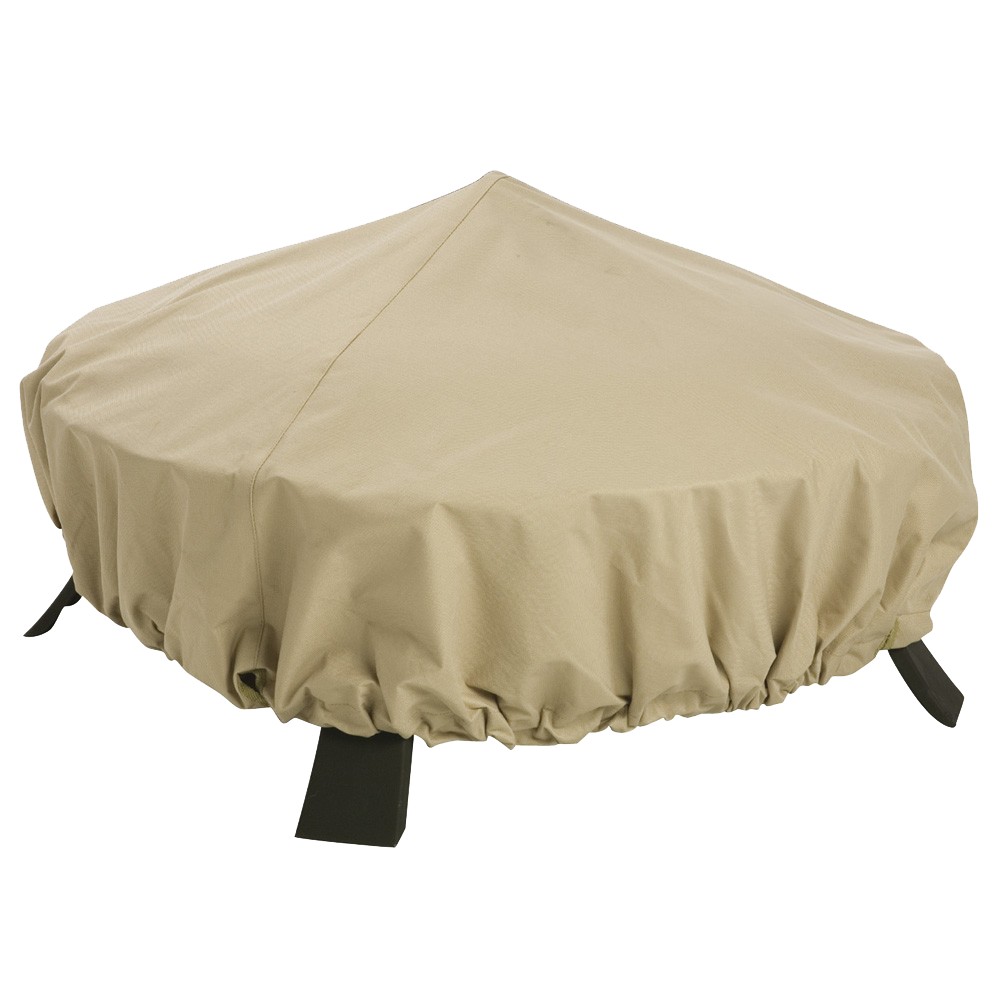 Classic Accessories Terrazzo Fire Pit Cover, Beige