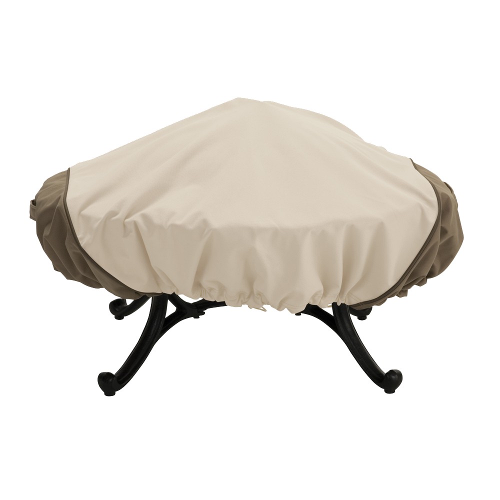 Classic Accessories Veranda Fire Pit Cover - Square, Beige