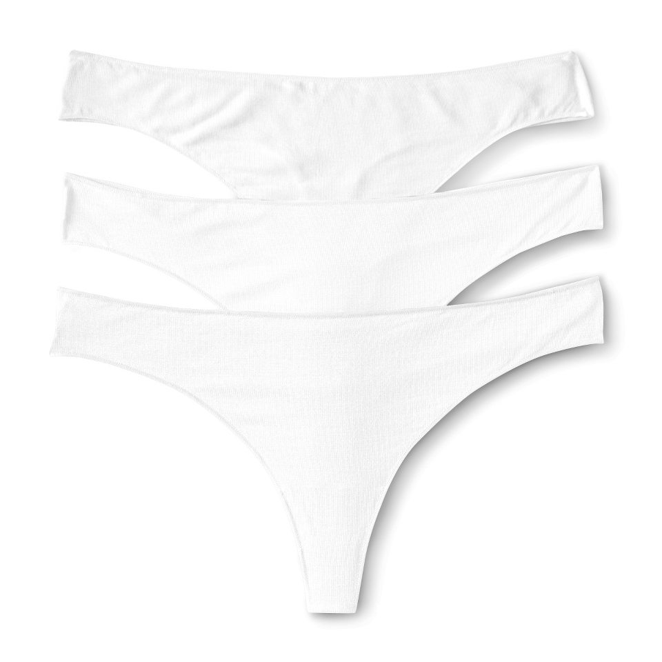 Gilligan & OMalley Womens 3 Pack Modal Thong   True White XL