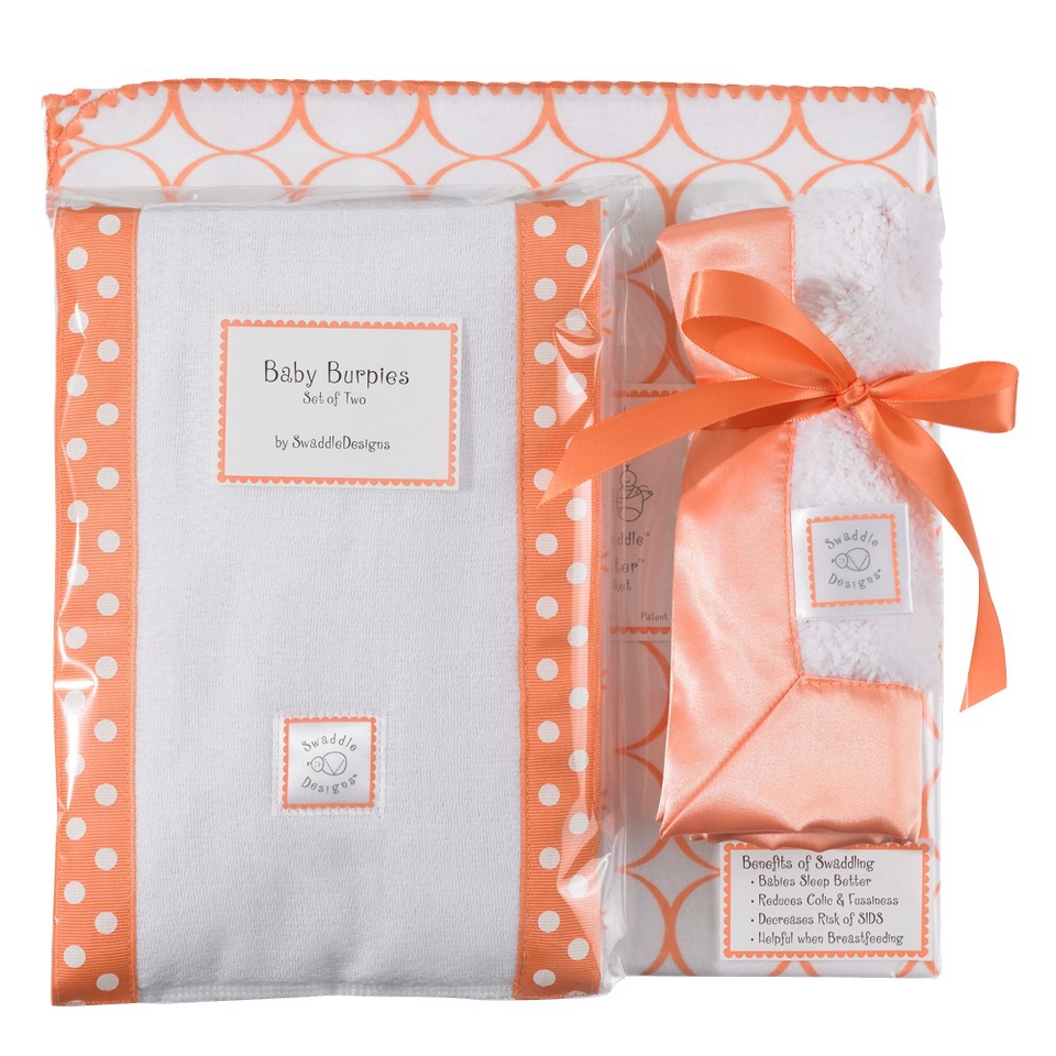 SwaddleDesigns Boxed Gift Set   Orange Mod Circles