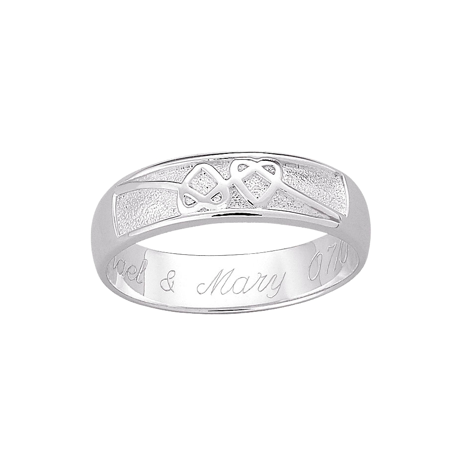 Personalized Sterling Silver Engraved Love Knot Ring  7