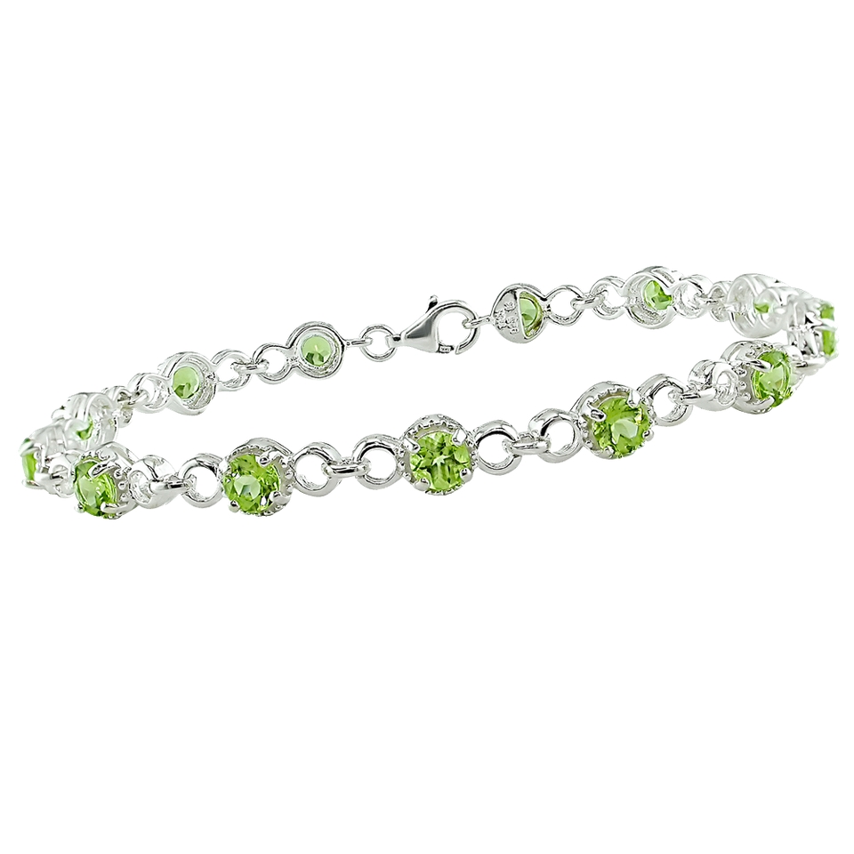 Silver & Peridot Bracelet   8