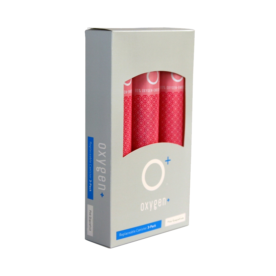 Oxygen Plus 3 pk. Refill Canisters   Pink Grapefruit