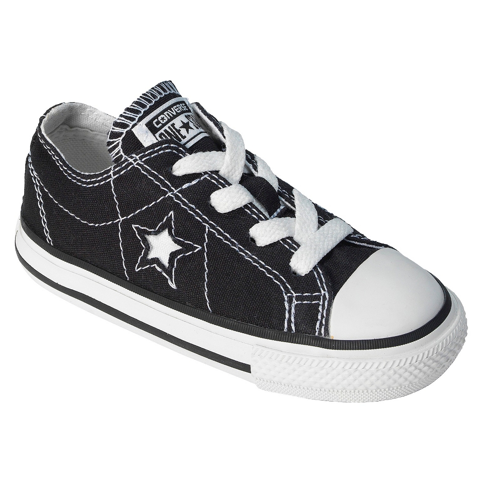 Toddlers Converse One Star Canvas Oxford Shoe   Black 10.0