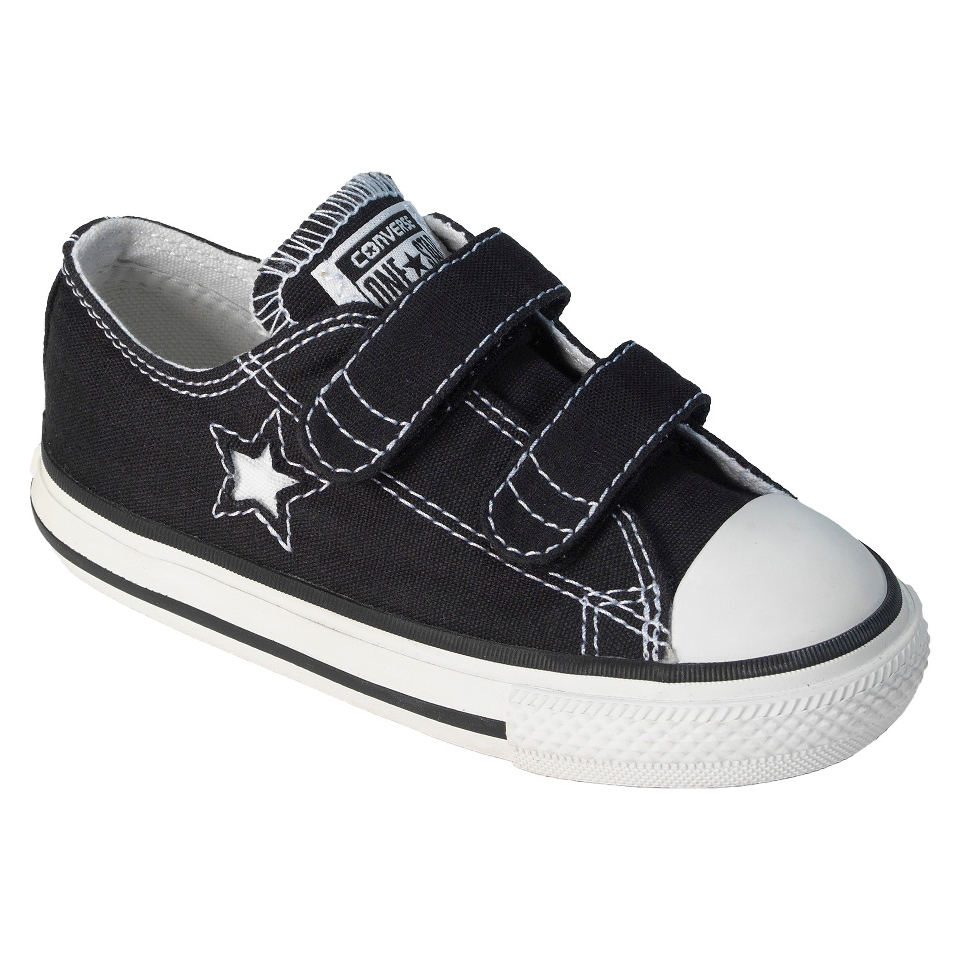 Toddlers Converse One Star 2 Strap Canvas Oxford Shoe   Black 10.0