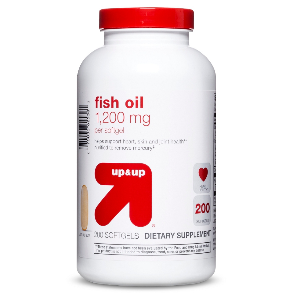 up&up Fish Oil 1200 mg Softgels   200 Count