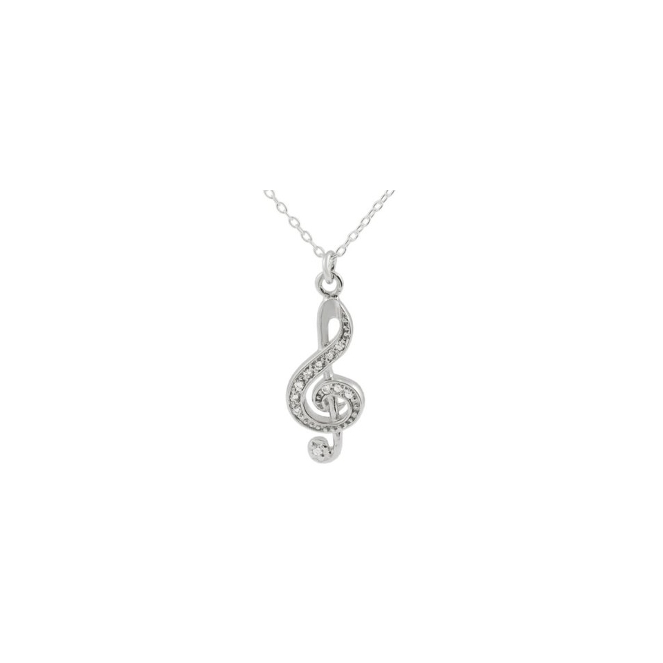 Silver Treble Clef Necklace