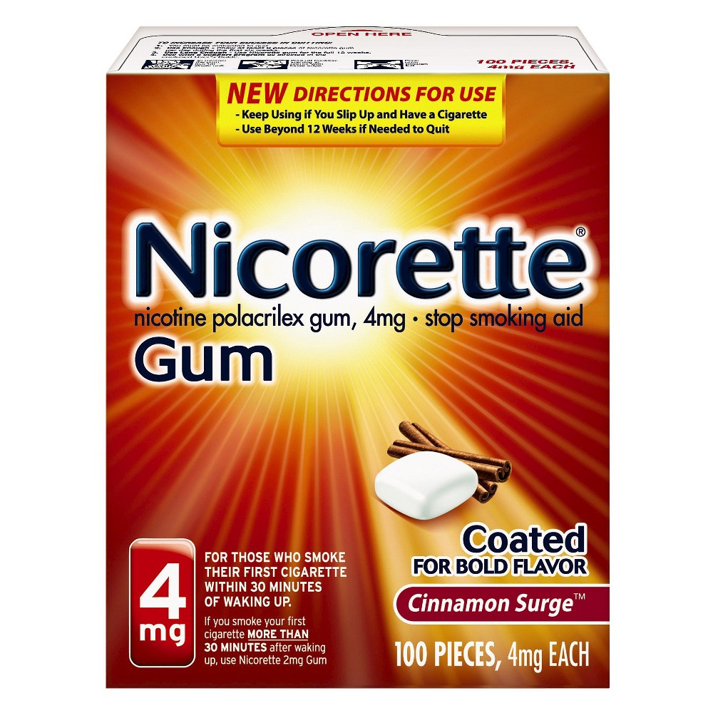 UPC 307667858709 product image for Nicorette 4 mg Cinnamon Surge Coated Gum - 100 Count | upcitemdb.com