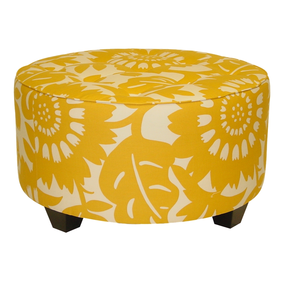 Skyline Ottoman Skyline Furniture Gerber Round Ottoman   Sungold