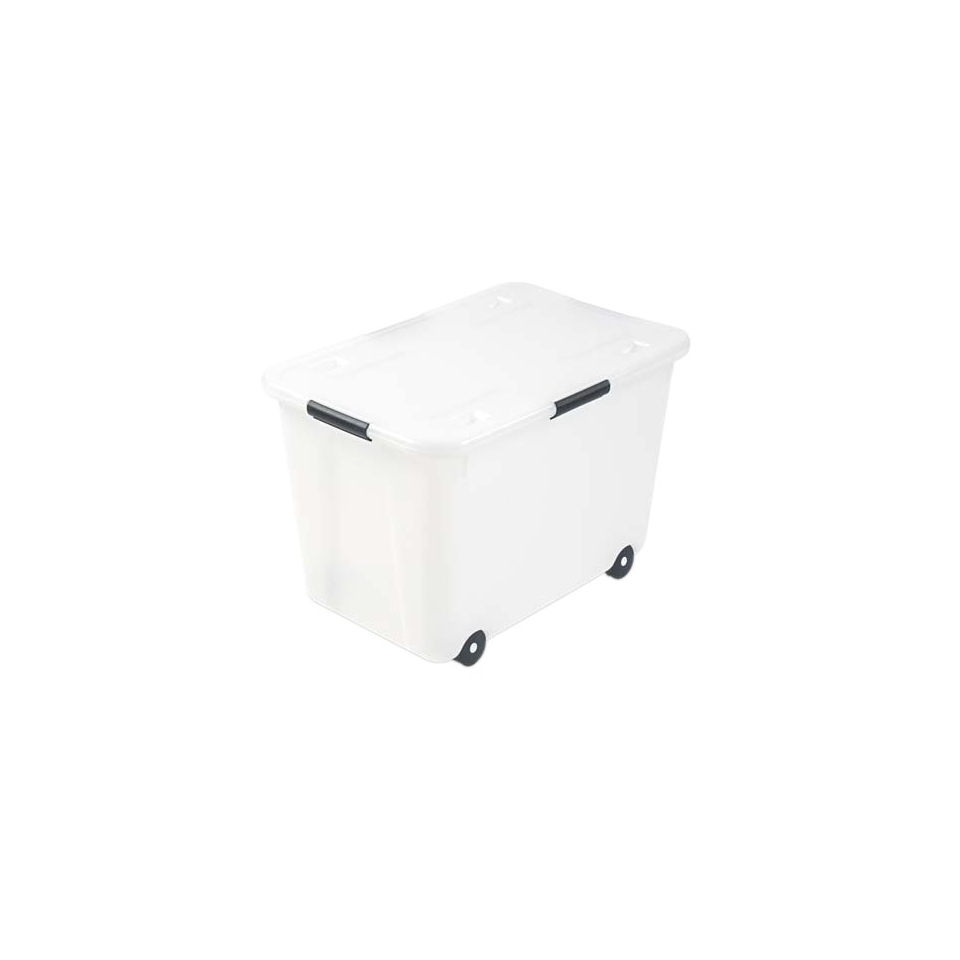 Advantus 34009 Rolling storage box, clear, 15 gallon size