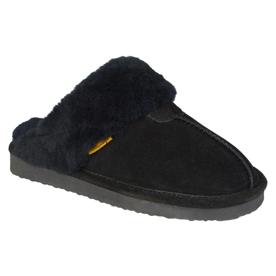 Womens Brumby Shearling Scuff Slippers   Black 9.0