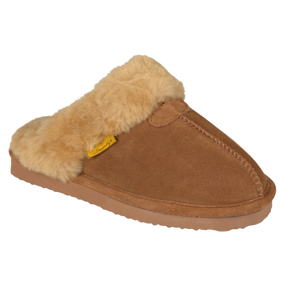 Womens Brumby Shearling Scuff Slippers   Chestnut 9.0