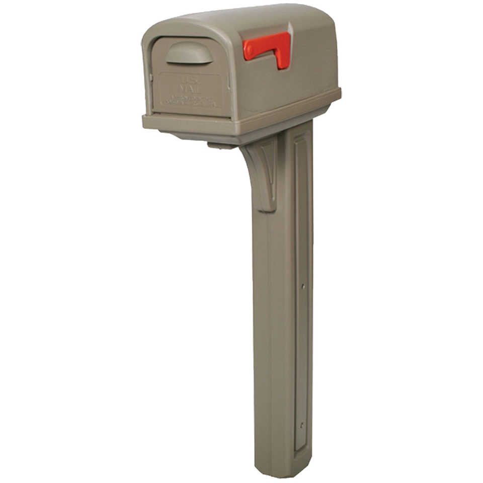 Rubbermaid   Mailbox & Post Combo w/Rear Door