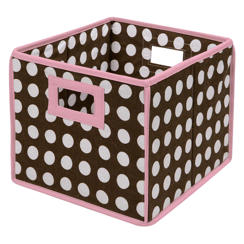 Badger Basket Pink Basket Brown Polka Dot