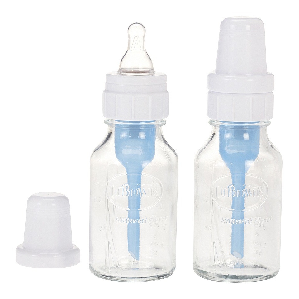 Dr. Browns Natural Flow 4oz 2pk Standard Glass Baby Bottle