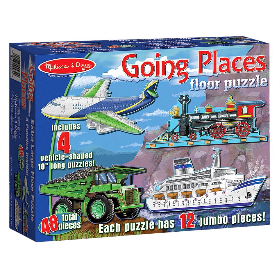 Melissa & Doug Going Places 48 pc. Floor Puzzle Set of 4