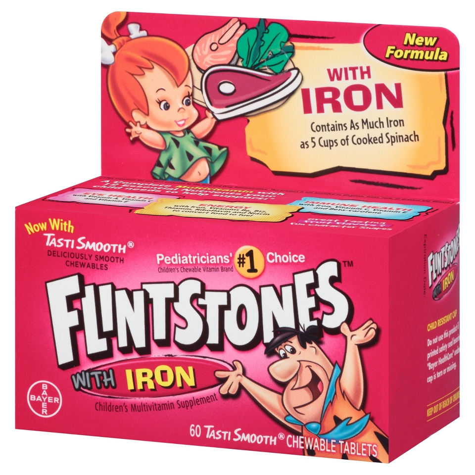 Flintstones Plus Iron Chewable   60 Count