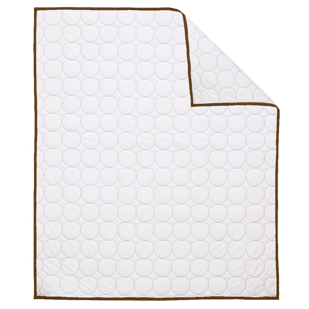 Bacati Baby Quilt - White & Chocolate