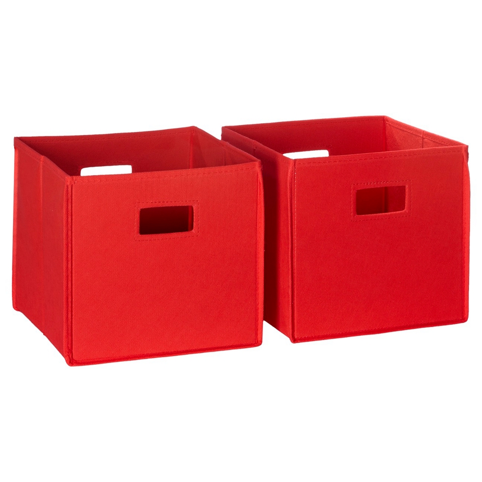 Storage Bin Unit RiverRidge Kids 2 piece Storage Bins   Red