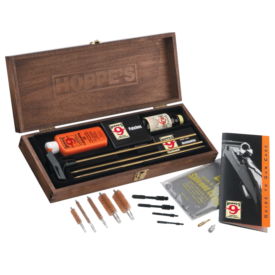 Hoppes Deluxe Wooden Gun Cleaning Kit