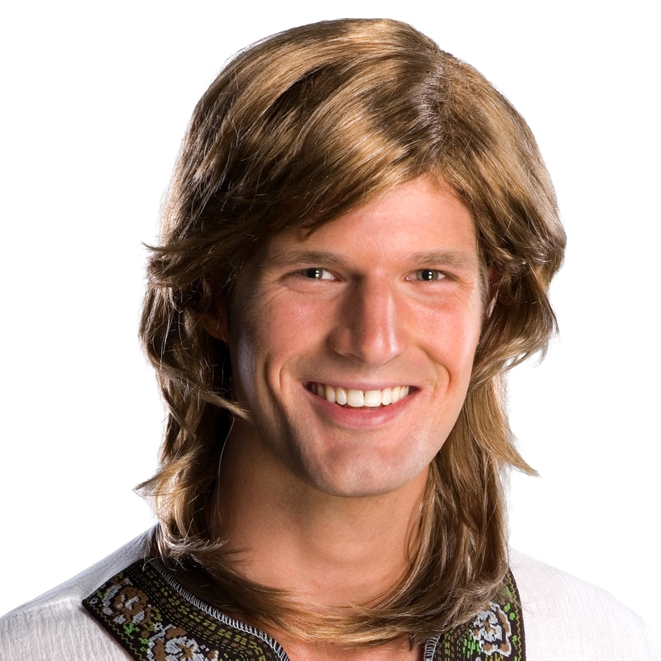 Mens 70s Guy Brown Wig