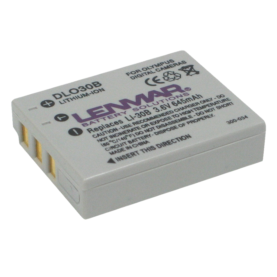 Lenmar Battery replaces Olympus LI 30B   Camera Battery