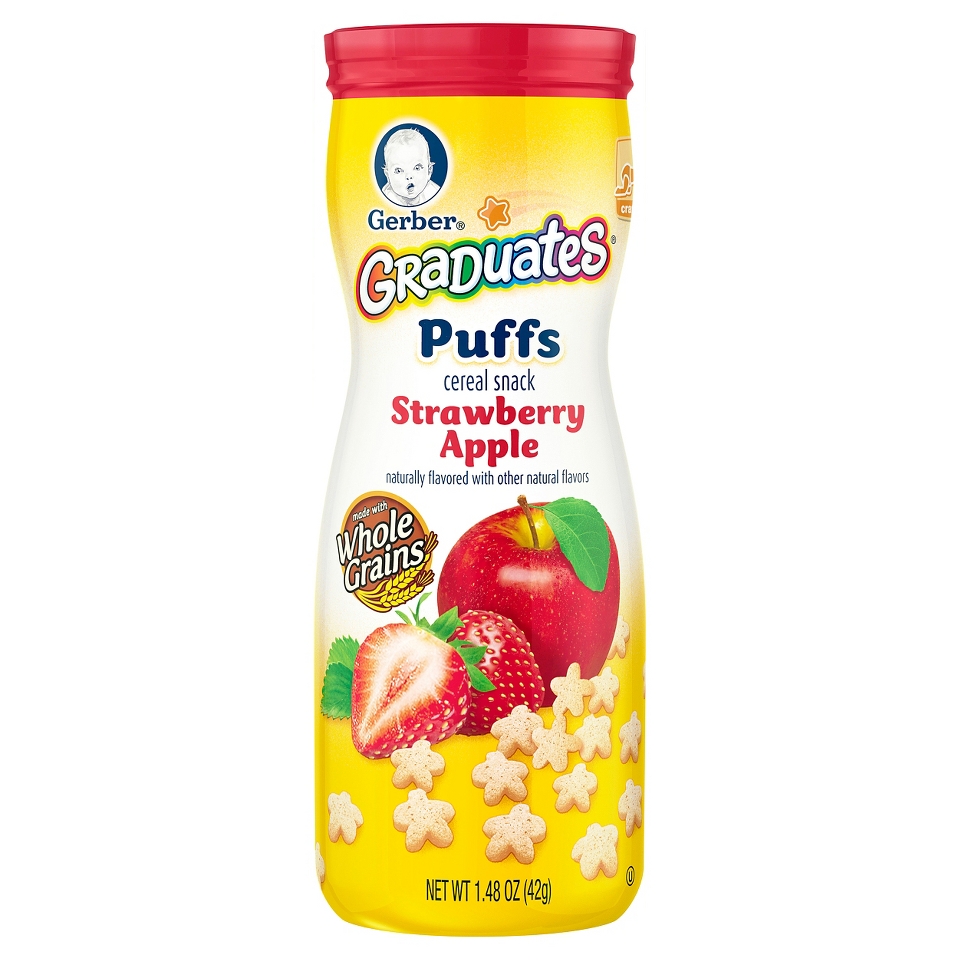 Gerber Graduates Puffs Strawberry Apple   1.48 oz. (6 Pack)