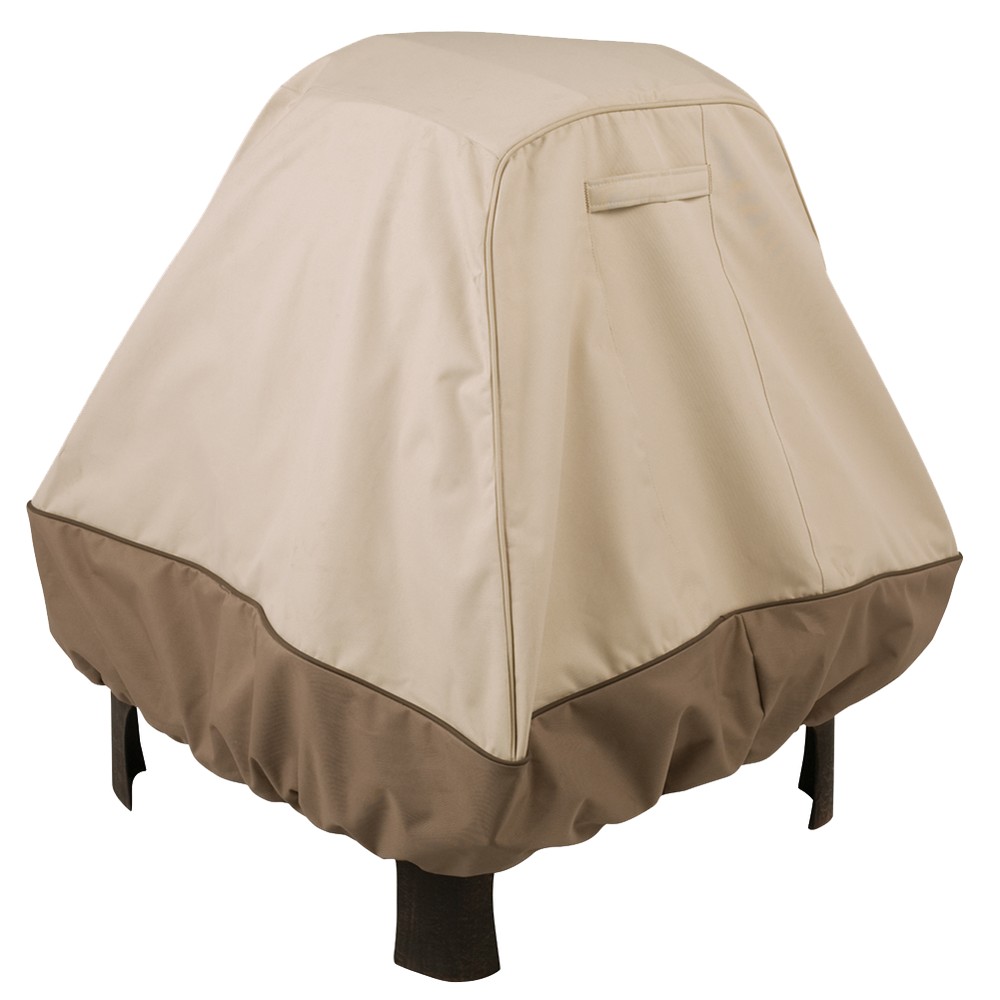 Classic Accessories Veranda Stand Up Fire Pit Cover - Beige