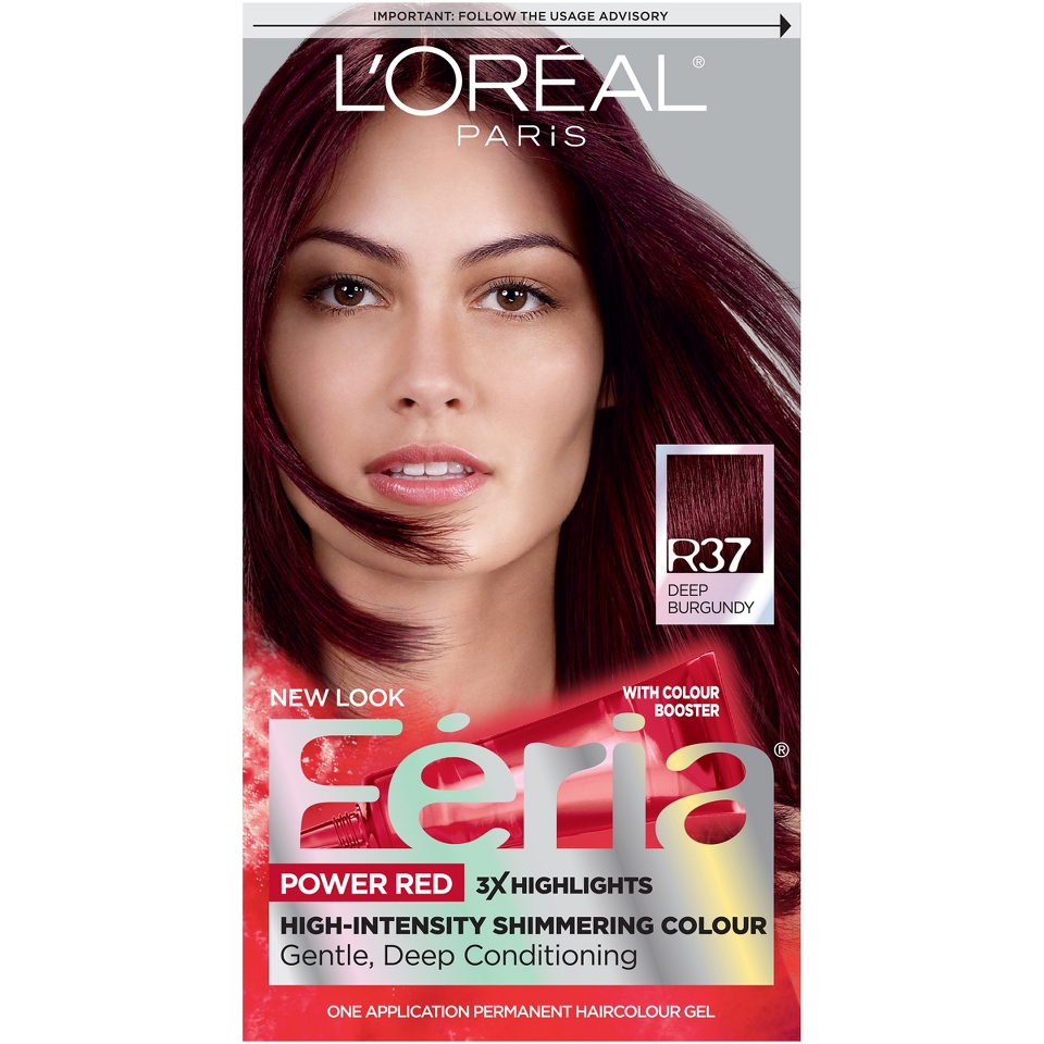 LOreal Feria Multi Faceted Shimmering Permanent Color   Blowout Burgundy (R37)