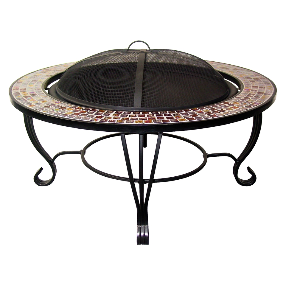 Round Mosaic Fire Table