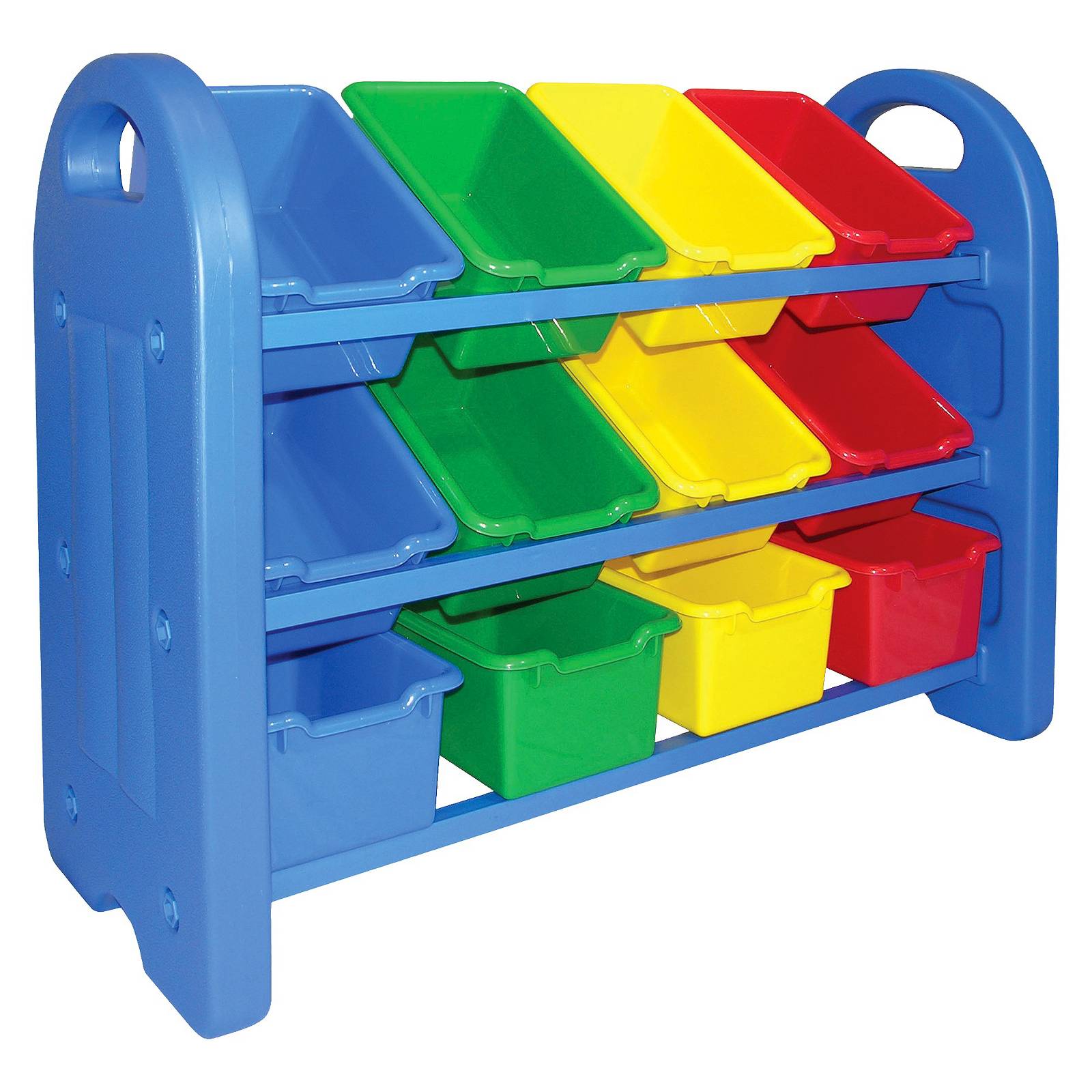 ECR4Kids® 3-Tier Storage Bin Organizer - Multicolor with 12 Bins | eBay