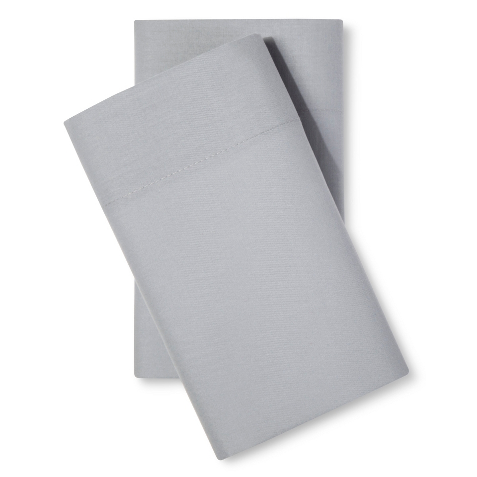 Room Essentials Easy Care Pillowcase Set   Gray Mist (Standard)