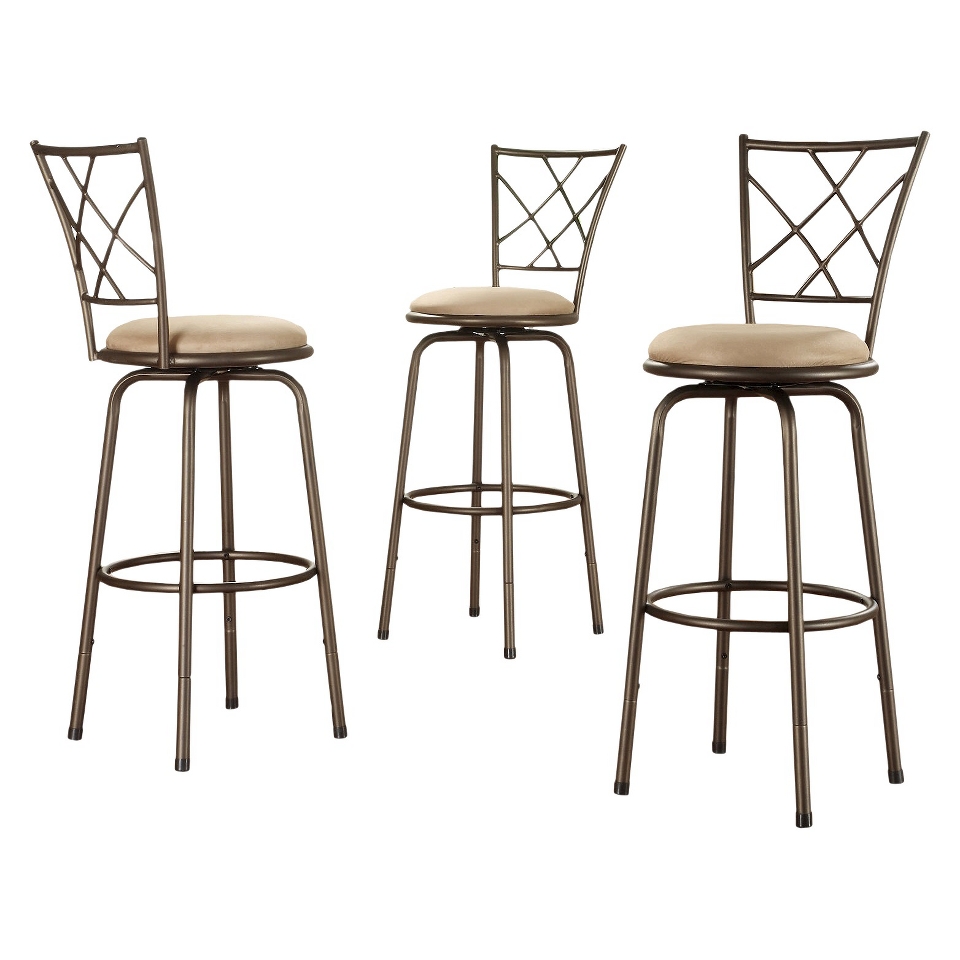 Barstool Landen Quarter Cross Back Barstools   Set of 3