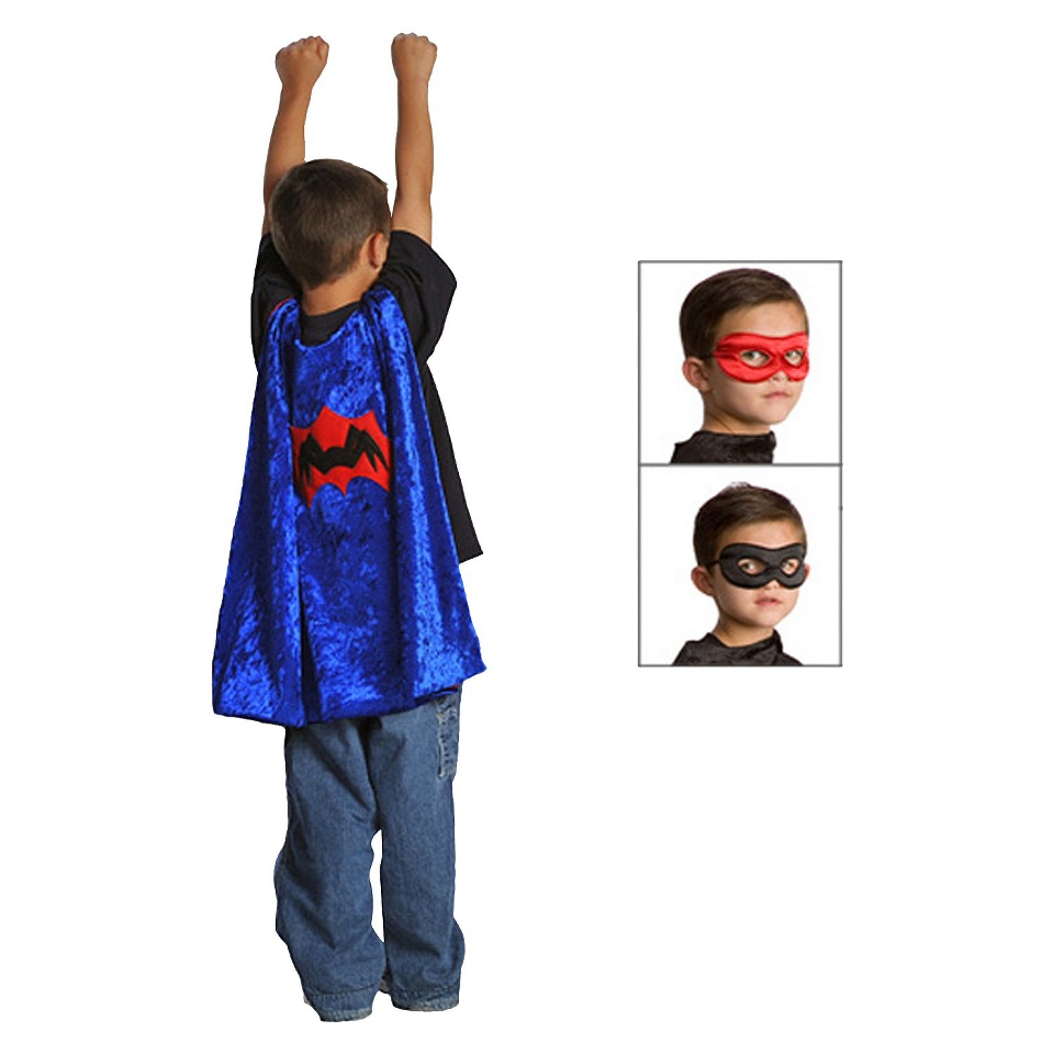 Little Adventures Spider Cape with Reversible Mask   Black/ Red