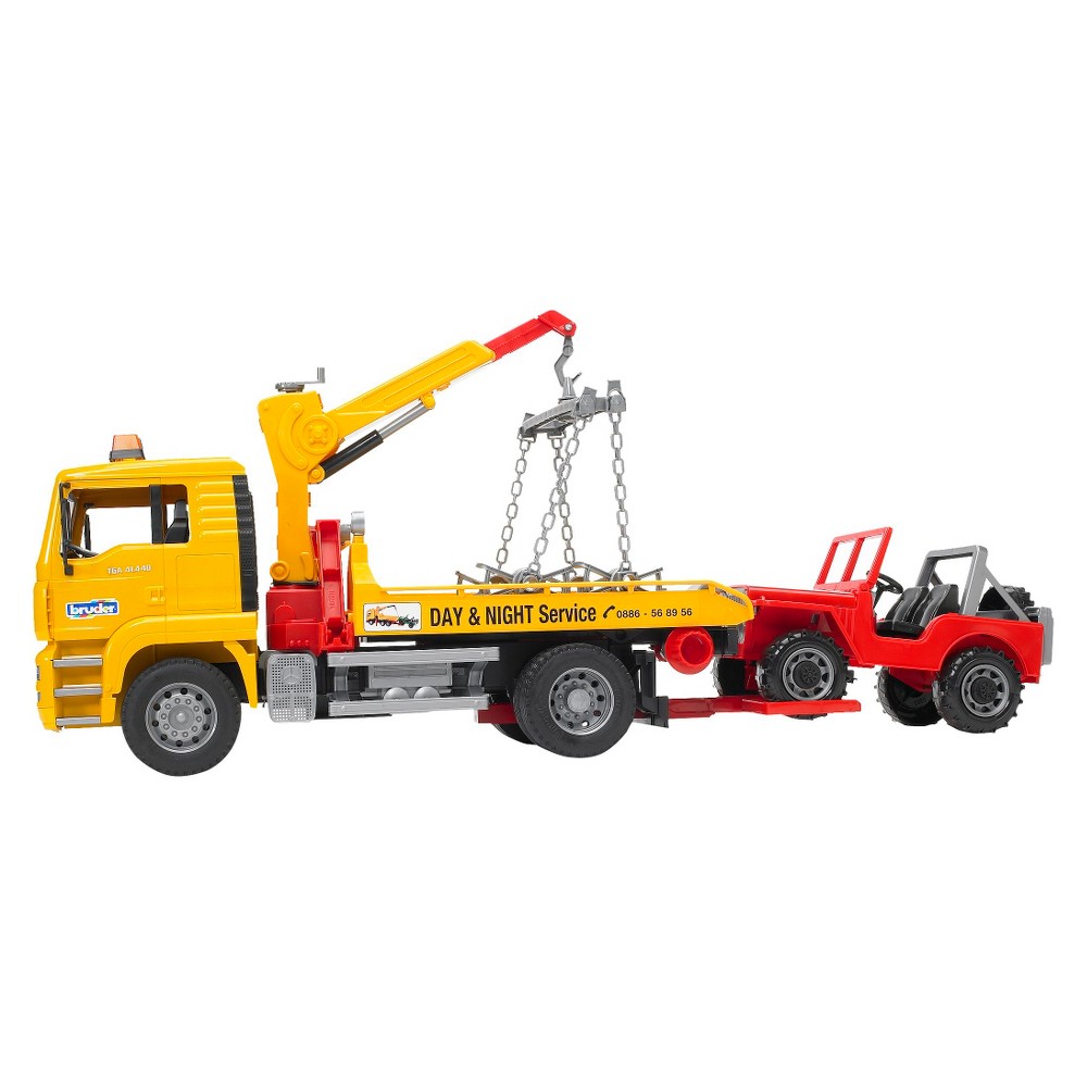 Bruder Man Tow Truck with Cross Country Vehicle