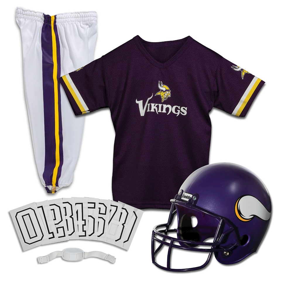 Franklin Sports NFL Vikings Deluxe Uniform Set   Small