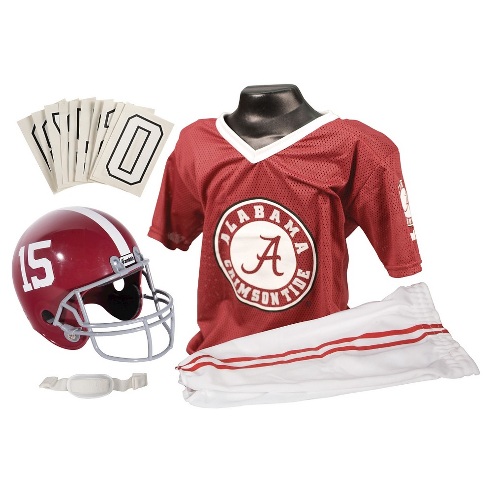 Franklin Sports Team Licensed Alabama Crimson Tide Deluxe Football Uniform Set, Size: Medium