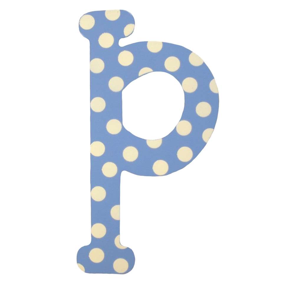 My Baby Sam Blue Polka Dot Letter   p