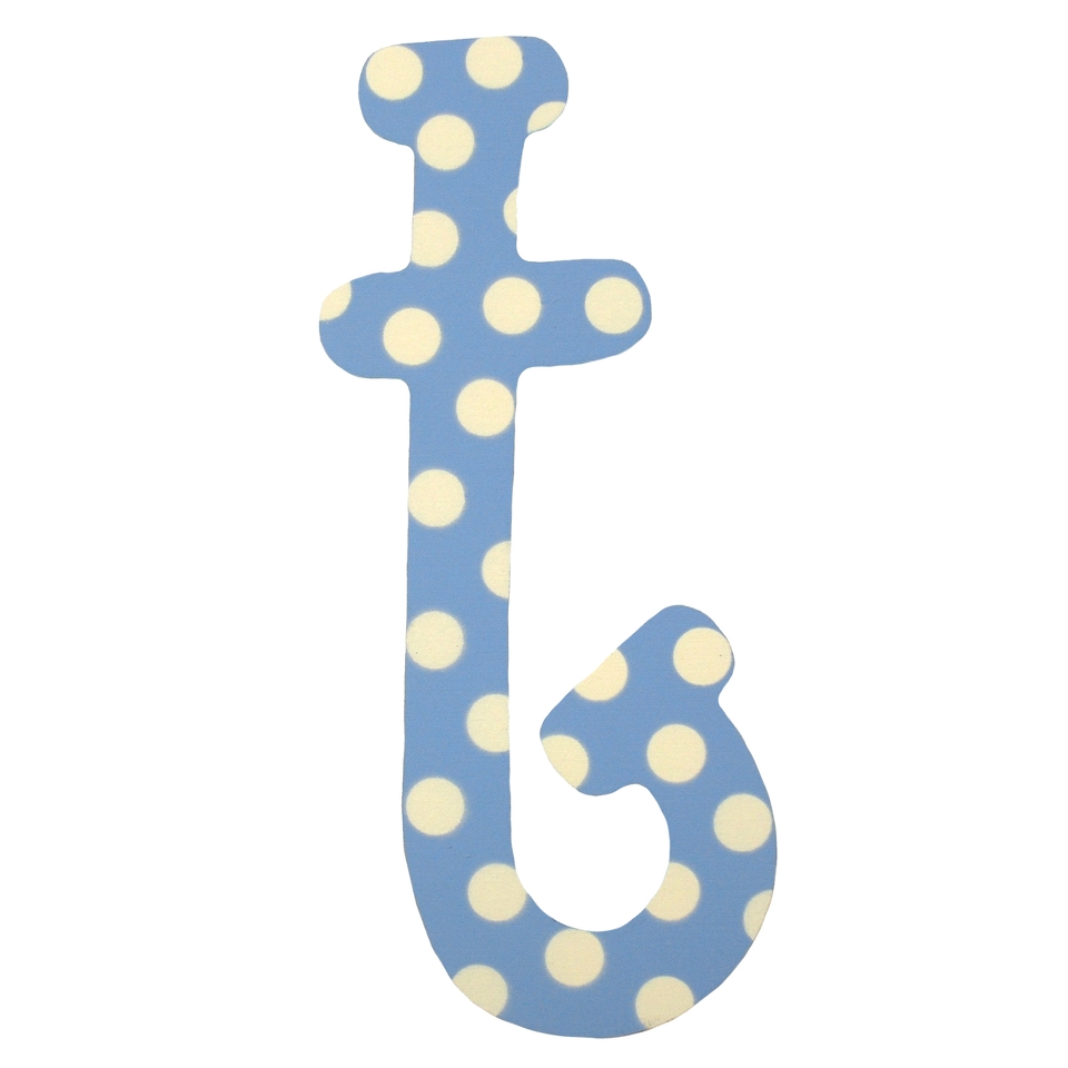 My Baby Sam Blue Polka Dot Letter   t