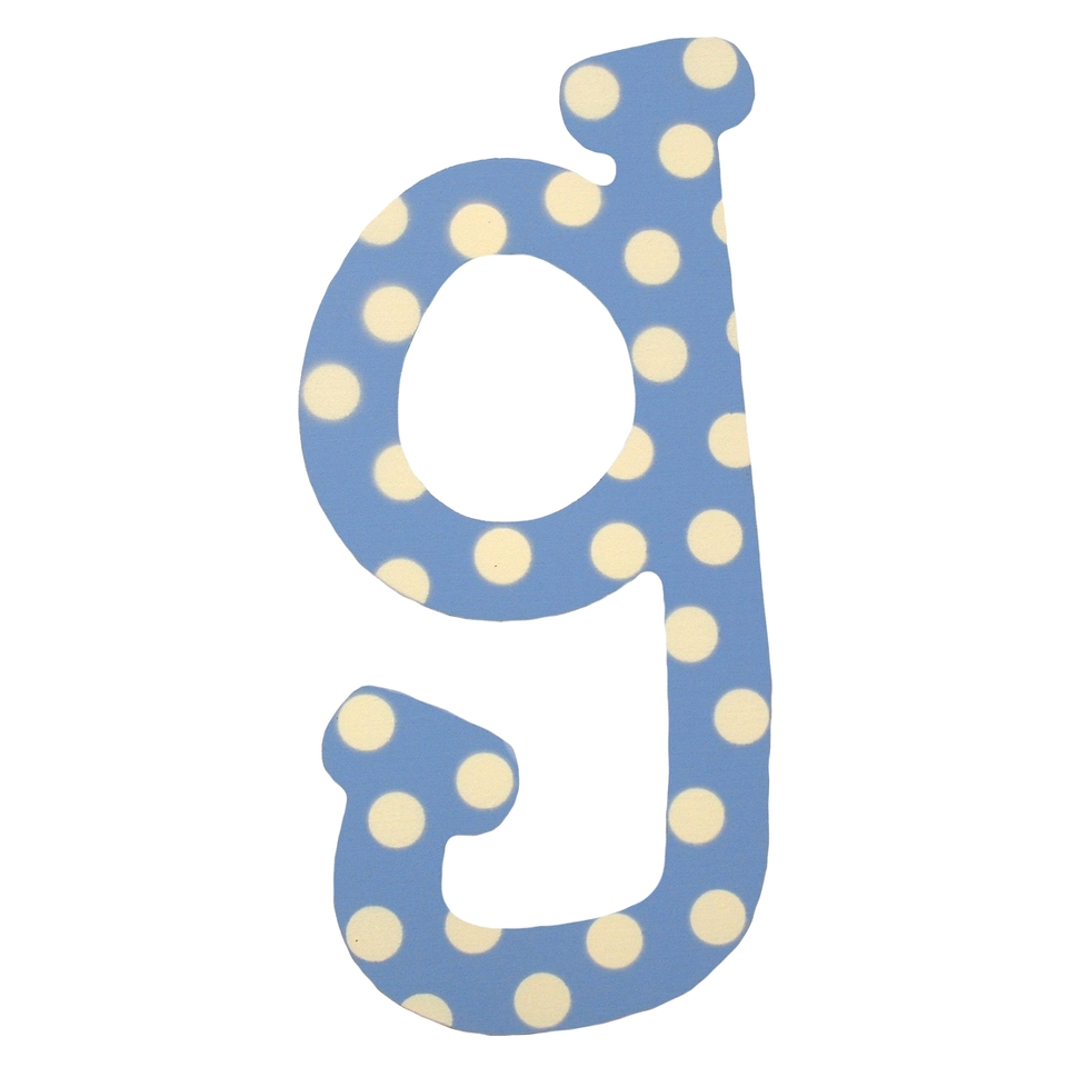 My Baby Sam Blue Polka Dot Letter   g