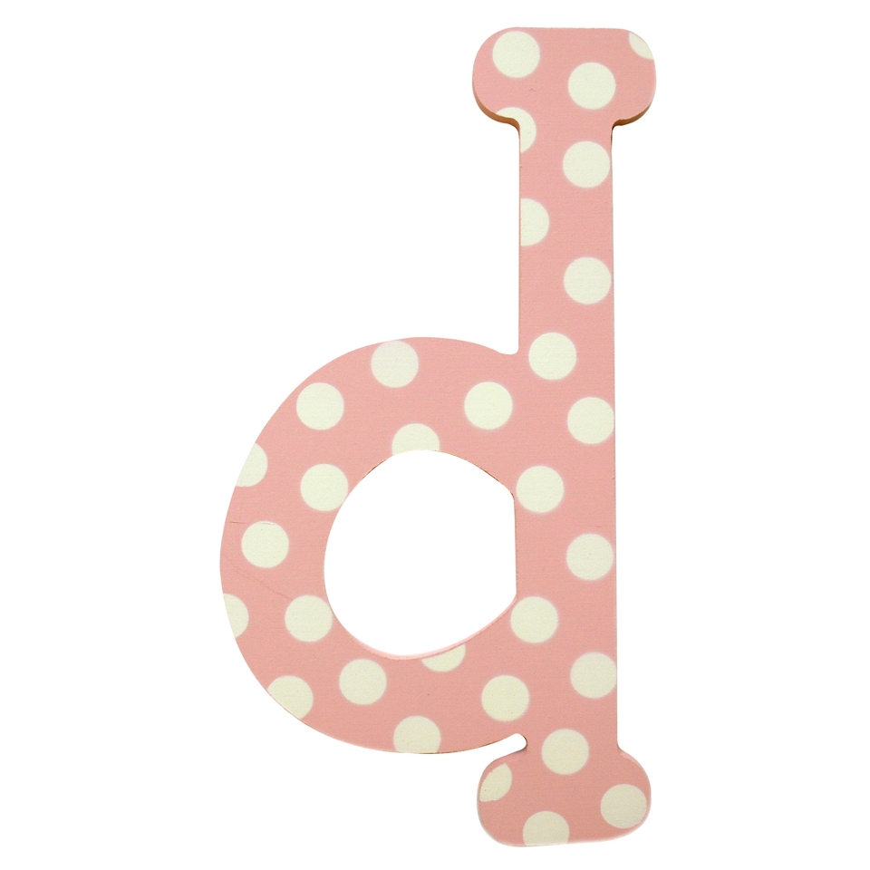 My Baby Sam Pink Polka Dot Letter   d
