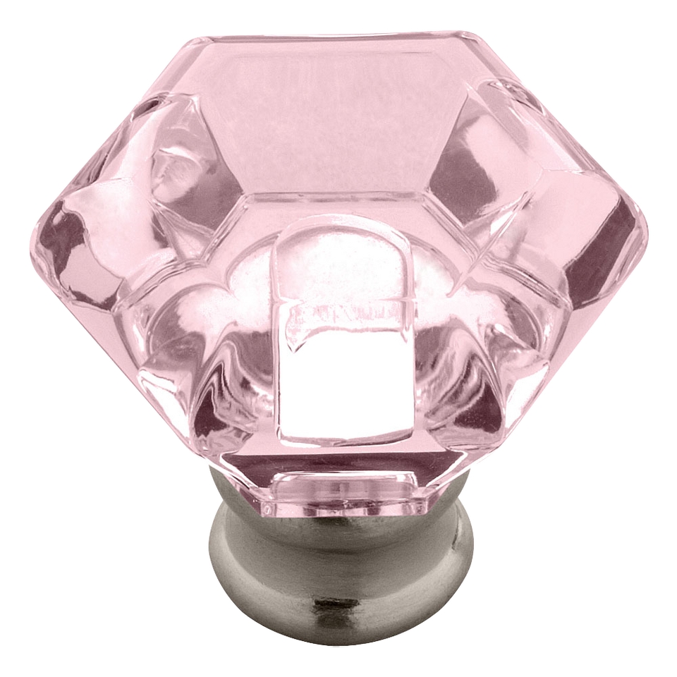 Threshold Acrylic Faceted Knob   4 Pack   Pink