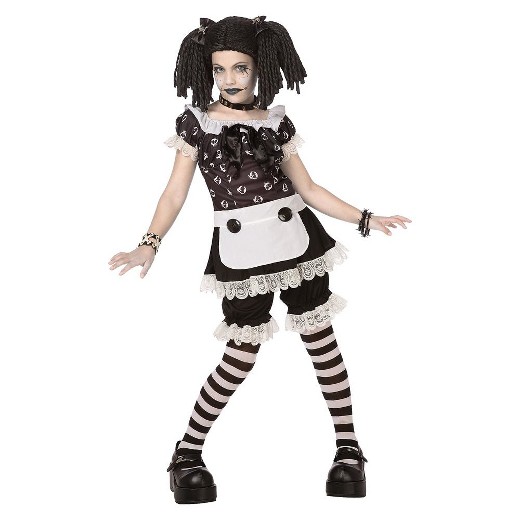 Girls' Gothic Rag Doll Costume Large (12-14) : Target