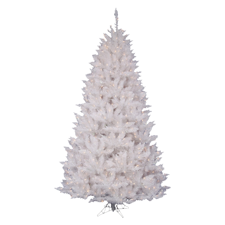9.5 Pre Lit White Spruce Tree   Clear Lights